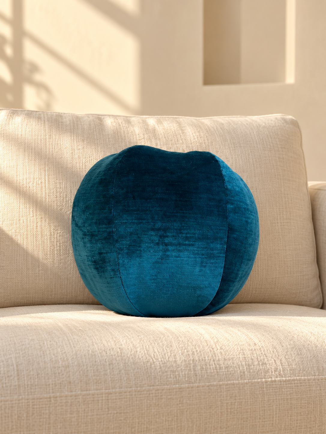 Fine R round cushion — Deep Teal